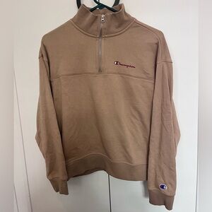 Classic Champion Quarter Zip Pullover – Beige/Tan